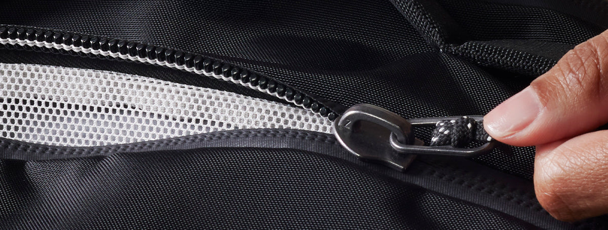 close up view of DuraGlide zipper
