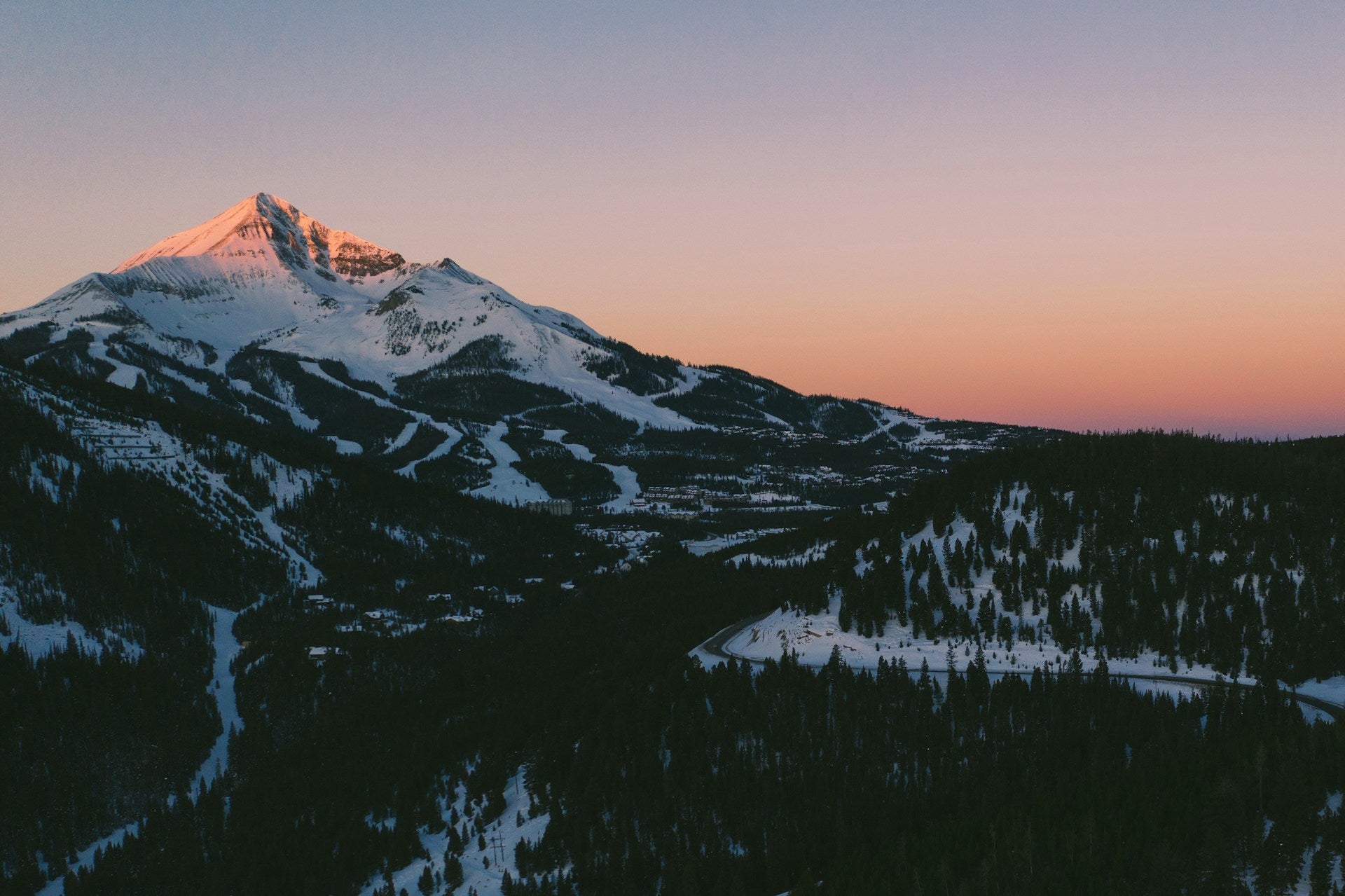 winter snow-capped mountain 